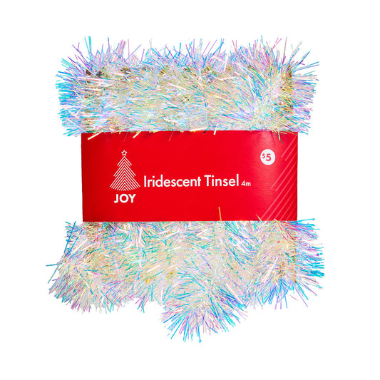 Christmas Tinsel Iridescent 4ply 7cm 4M