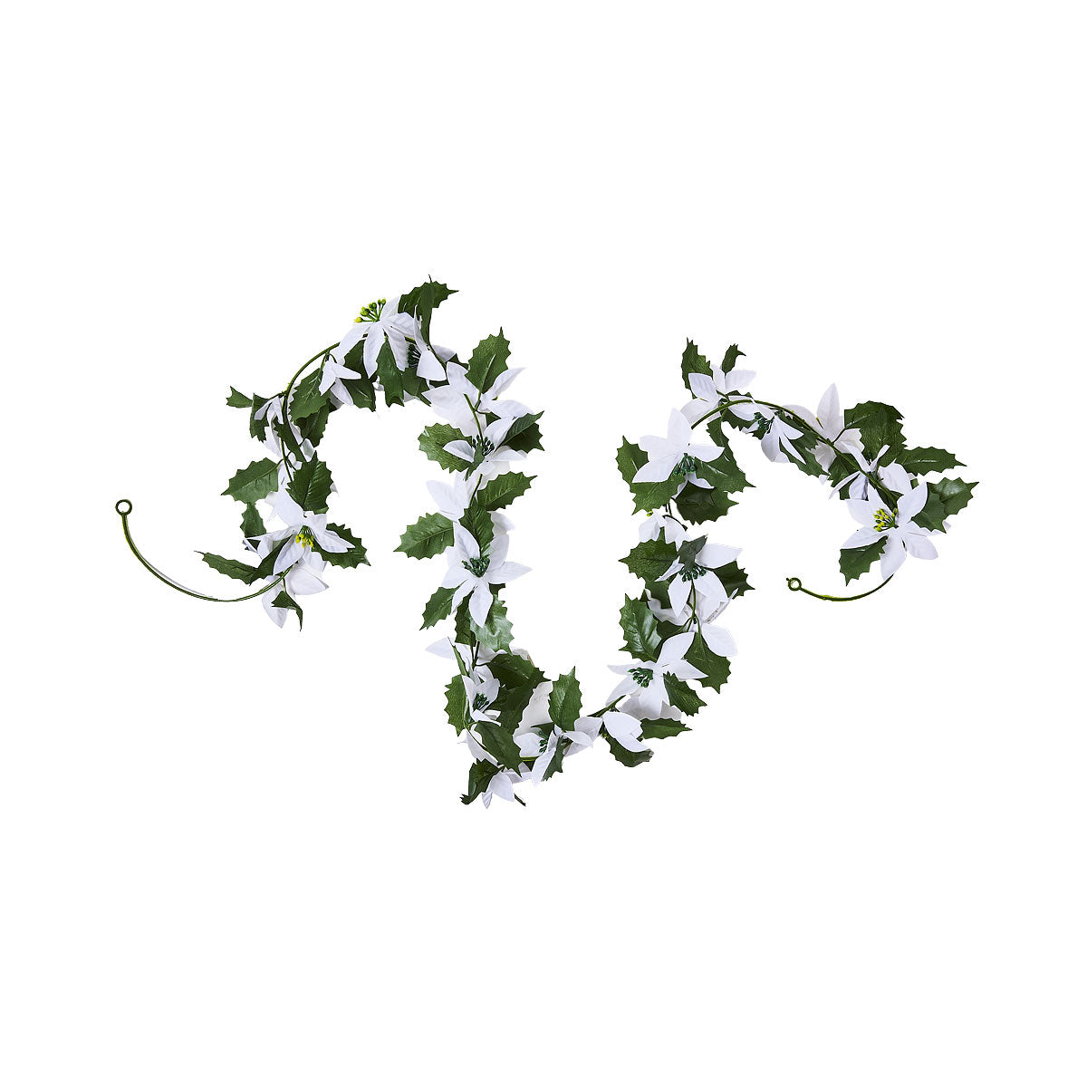 Christmas Poinsettia Garland 1.9M Assorted