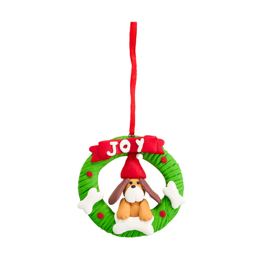 Christmas Tree Decoration Clay Animal Wreath Assorted