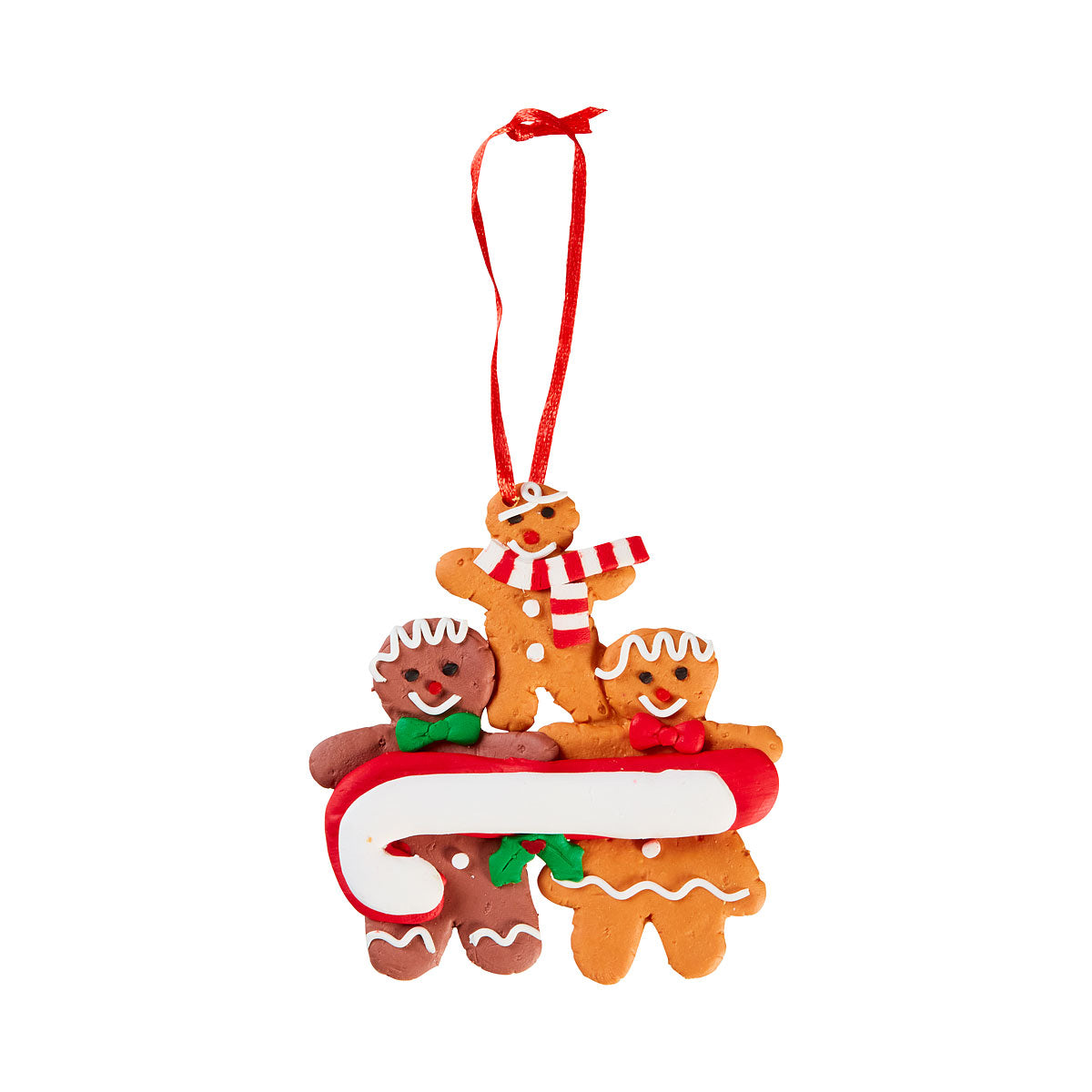 Christmas Tree Decoration Clay Gingerbread Family Assorted