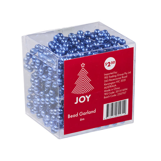 Christmas Bead Garland Pink/Blue 6M