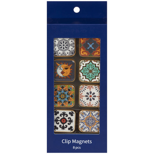 Kaleidoscope Clip Magnets 8pk