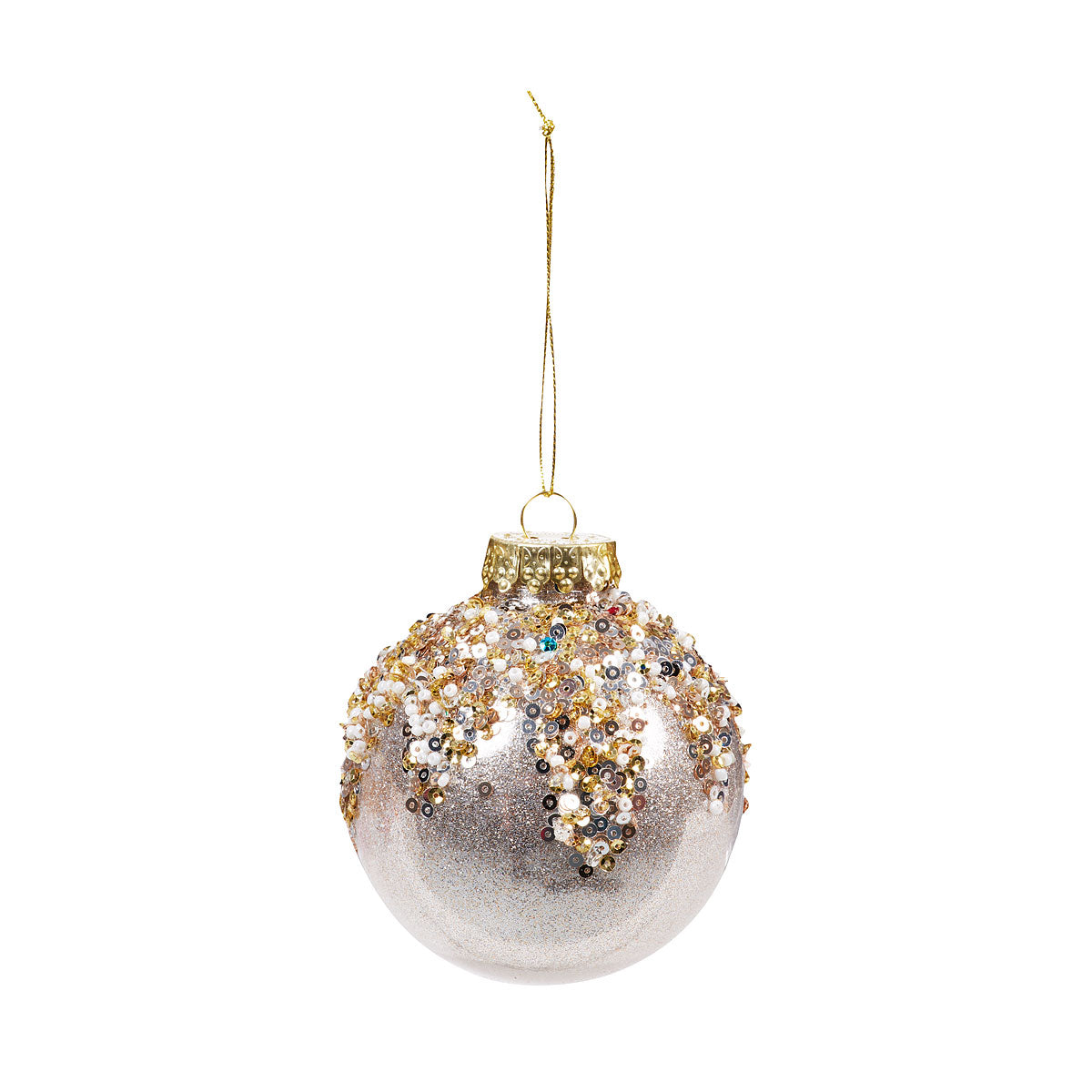 Christmas Bauble Pearled Dripping Glitter