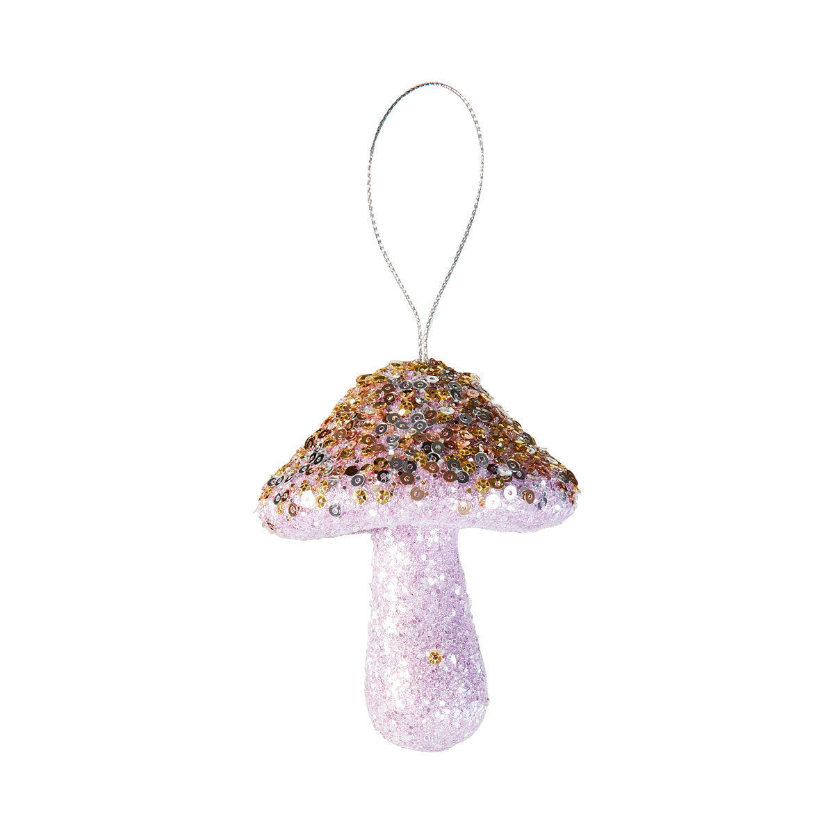 Christmas Tree Decoration Mushroom Glittered