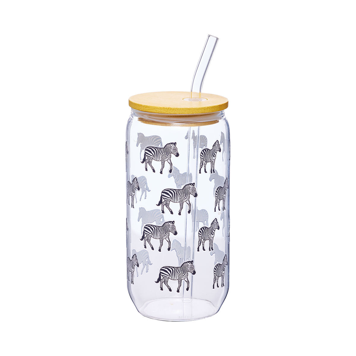 Jungle Smoothie Cup Glass 500mL Assorted