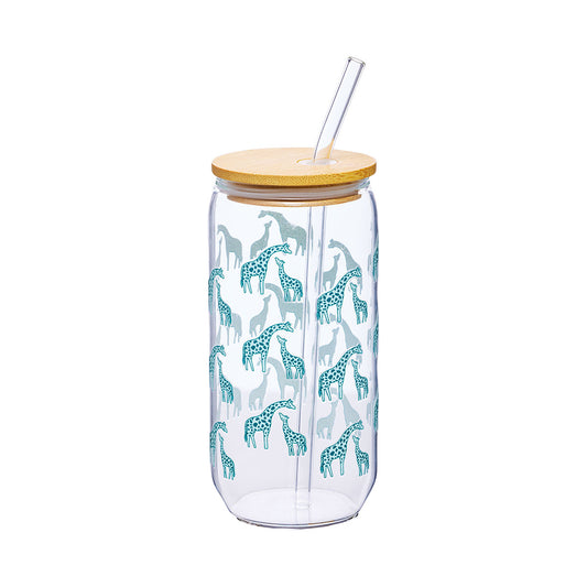 Jungle Smoothie Cup Glass 500mL Assorted