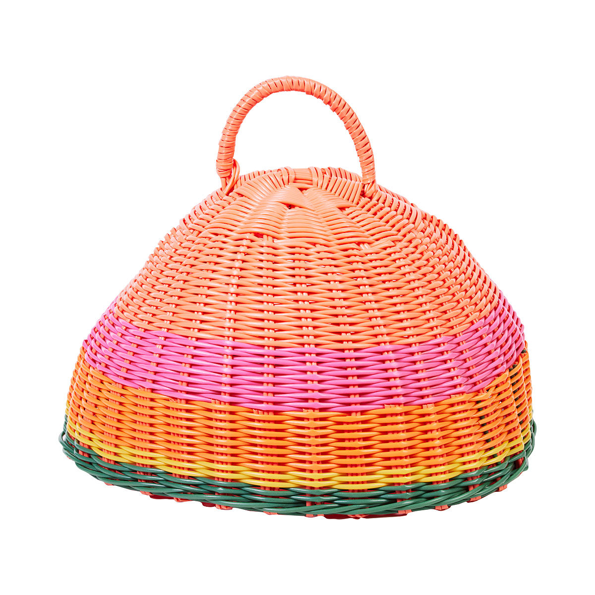 Striped Rattan Food Cover