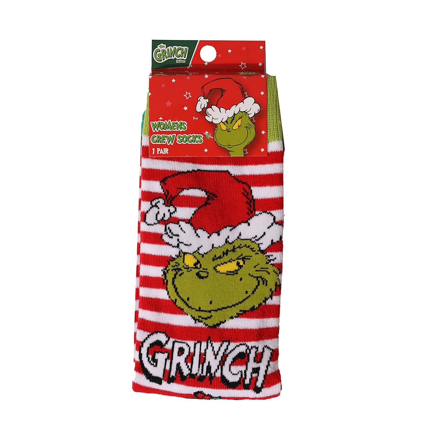 Women's Grinch Knit Socks Stripe