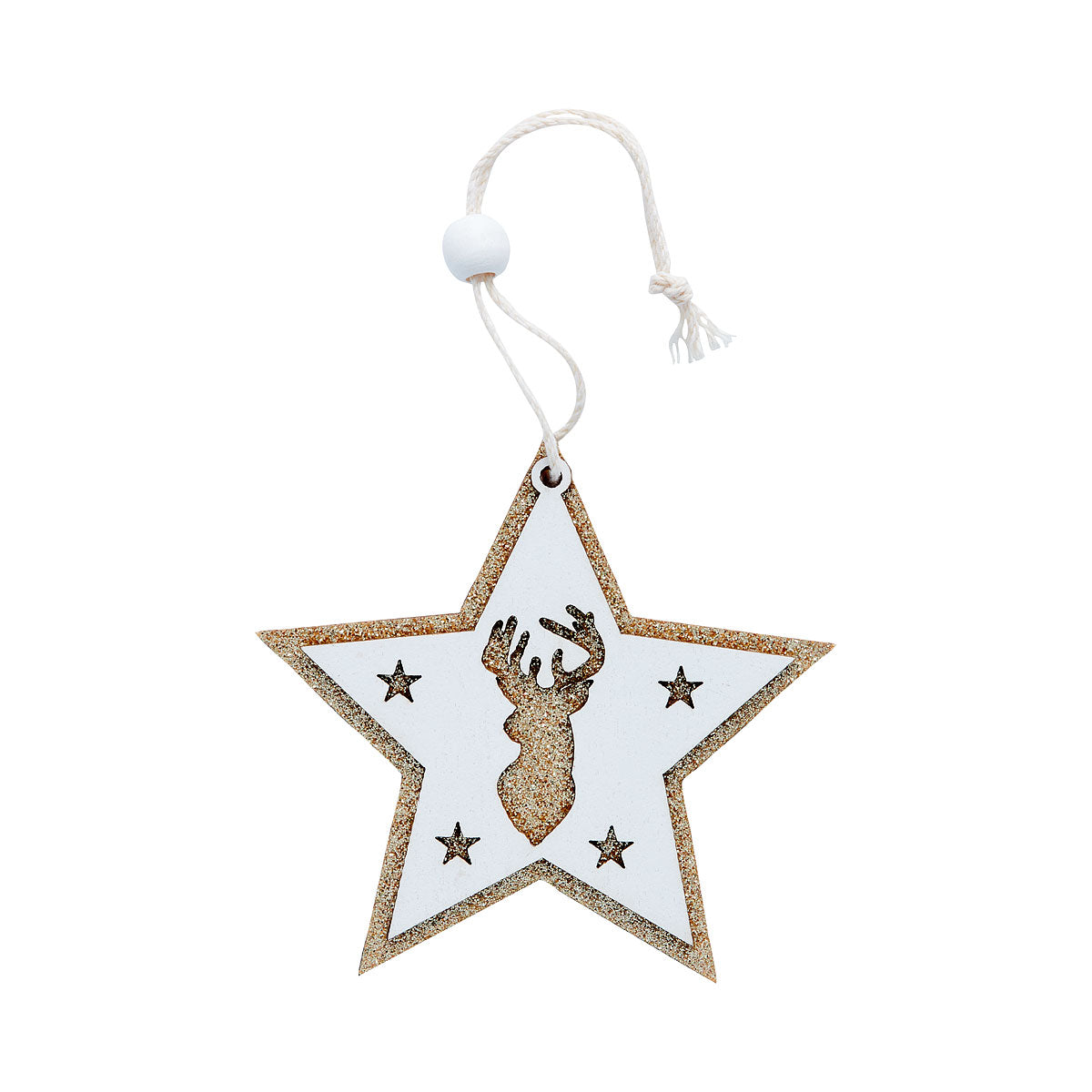 Christmas Tree Decoration Two-Tone Glitter Icon Assorted