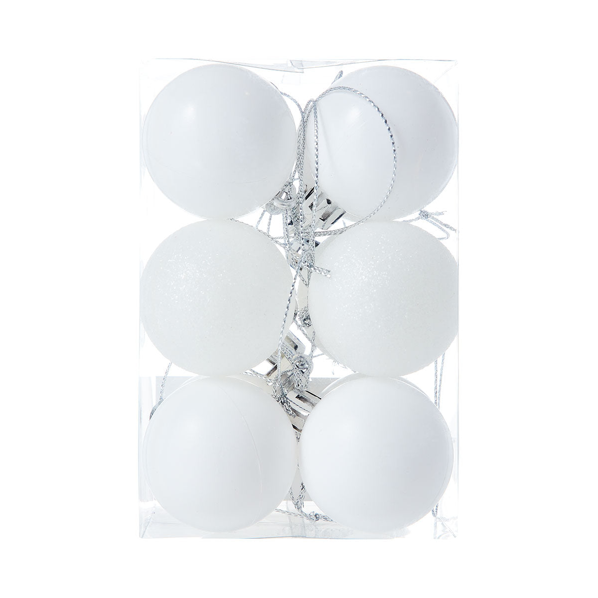 Christmas Baubles Green/White 4cm 12pk