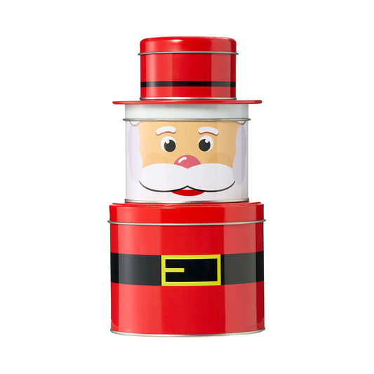 Christmas Santa Tin Set of 3
