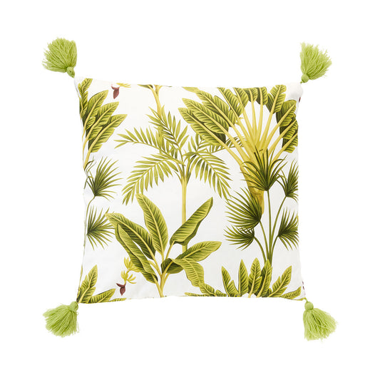 Jungle Print Cushion with Tassel Assorted