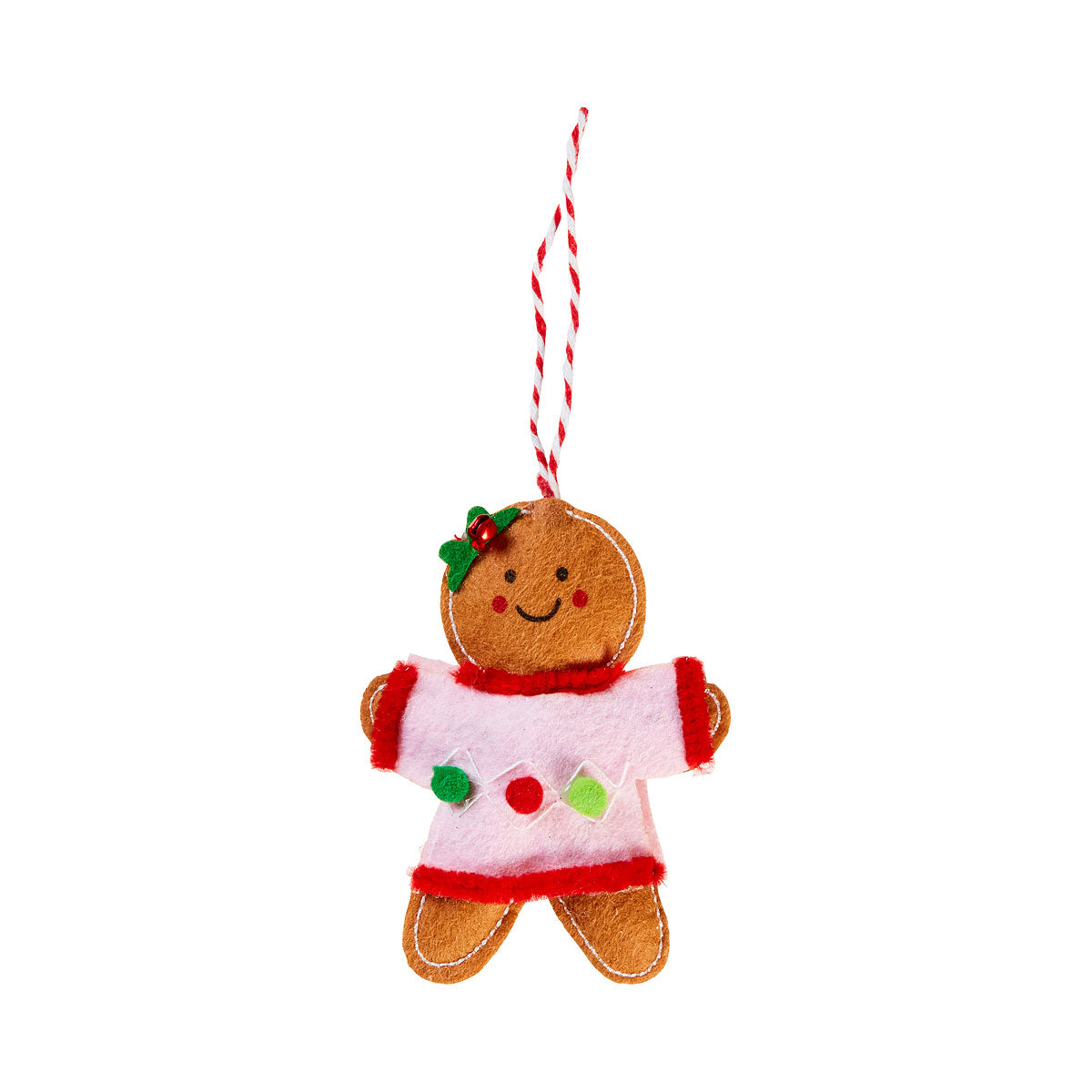 Christmas Tree Decoration Felt Gingerbread Assorted