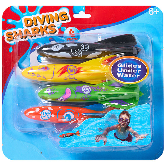4pc Diving Sharks