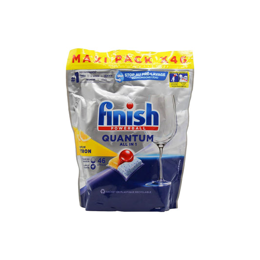 Finish Quantum Dishwasher Tablets All In 1 Lemon 46pk