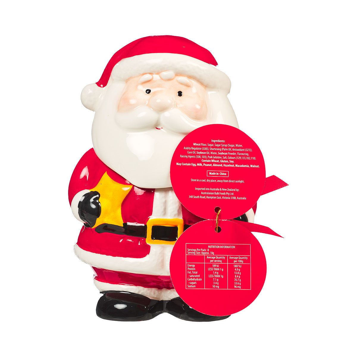 Santa Claus Cookie Jar 17cm 80g