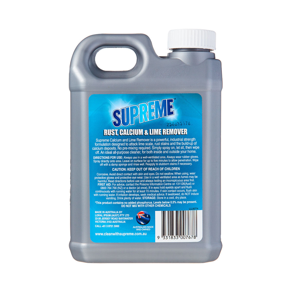 Supreme Rust, Calcium & Lime Remover 1L