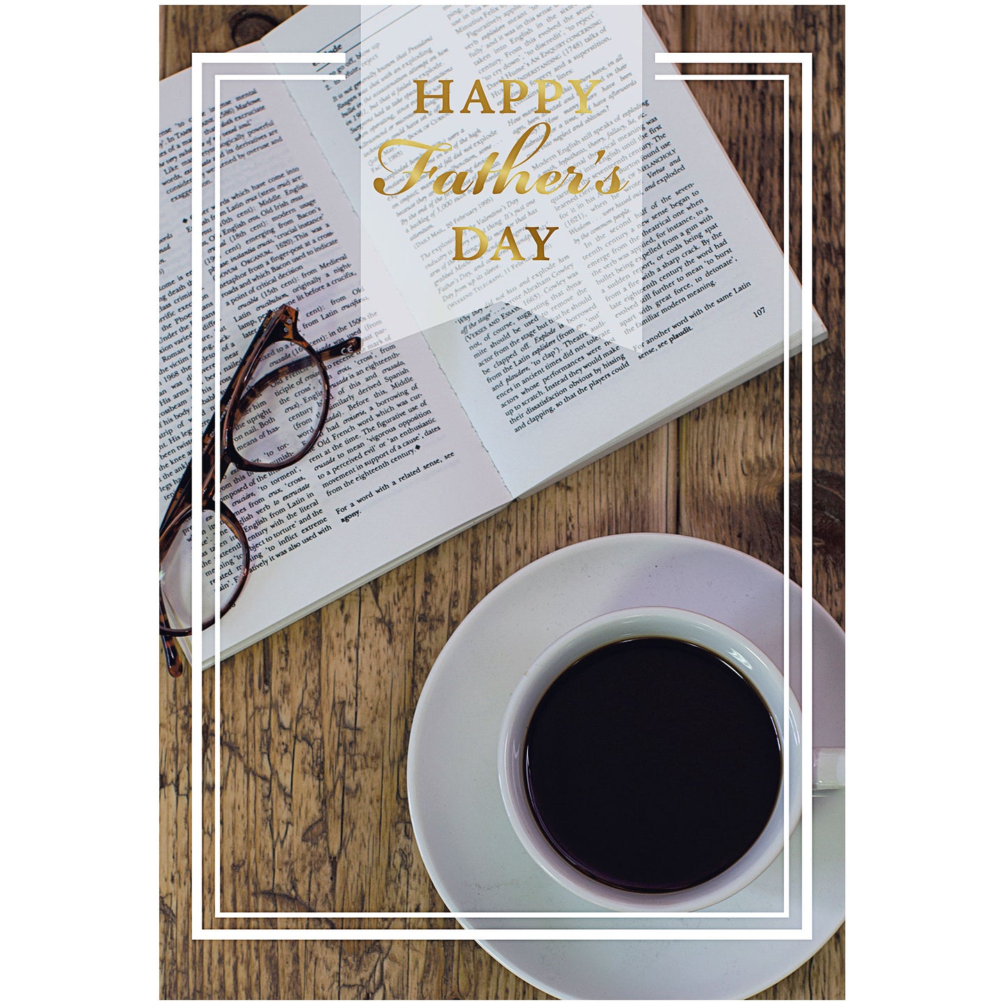 Father's Day Card Coffee Newspaper