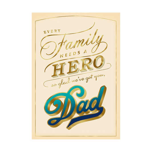 Father's Day Card Family Hero
