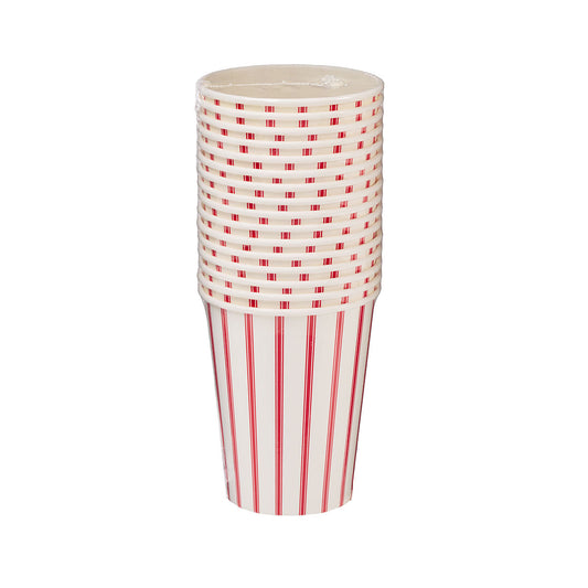 Party Cups Red Pinstripe 16pk