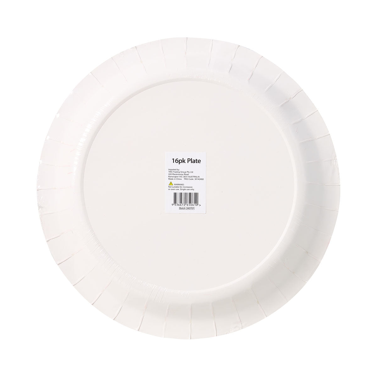 Red Stripe Plate 23cm 16pk