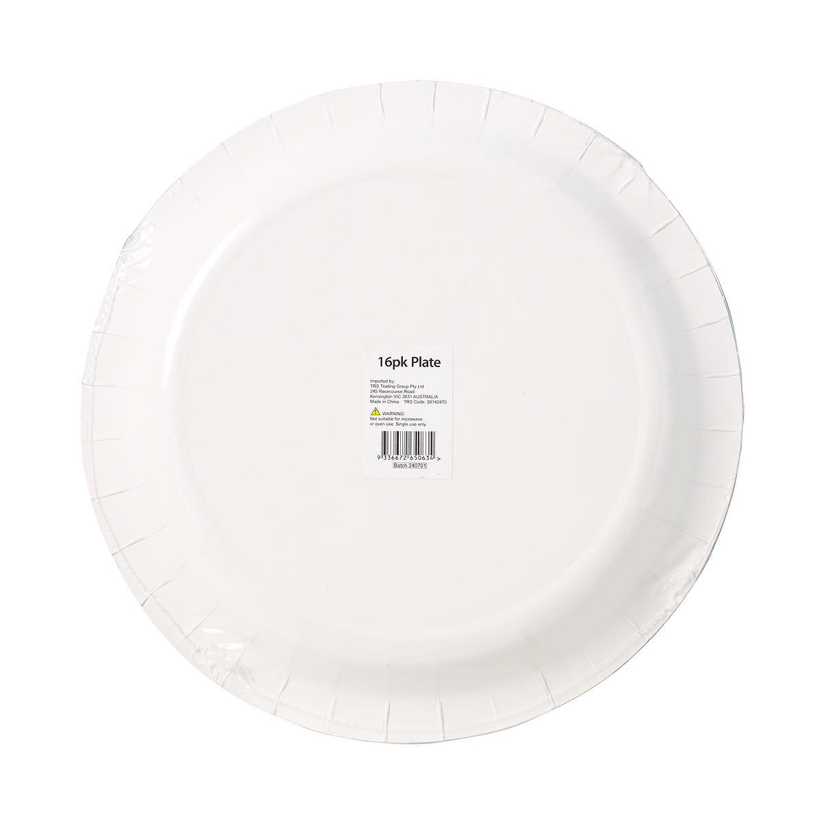 Blue Stripe Plate 23cm 16pk