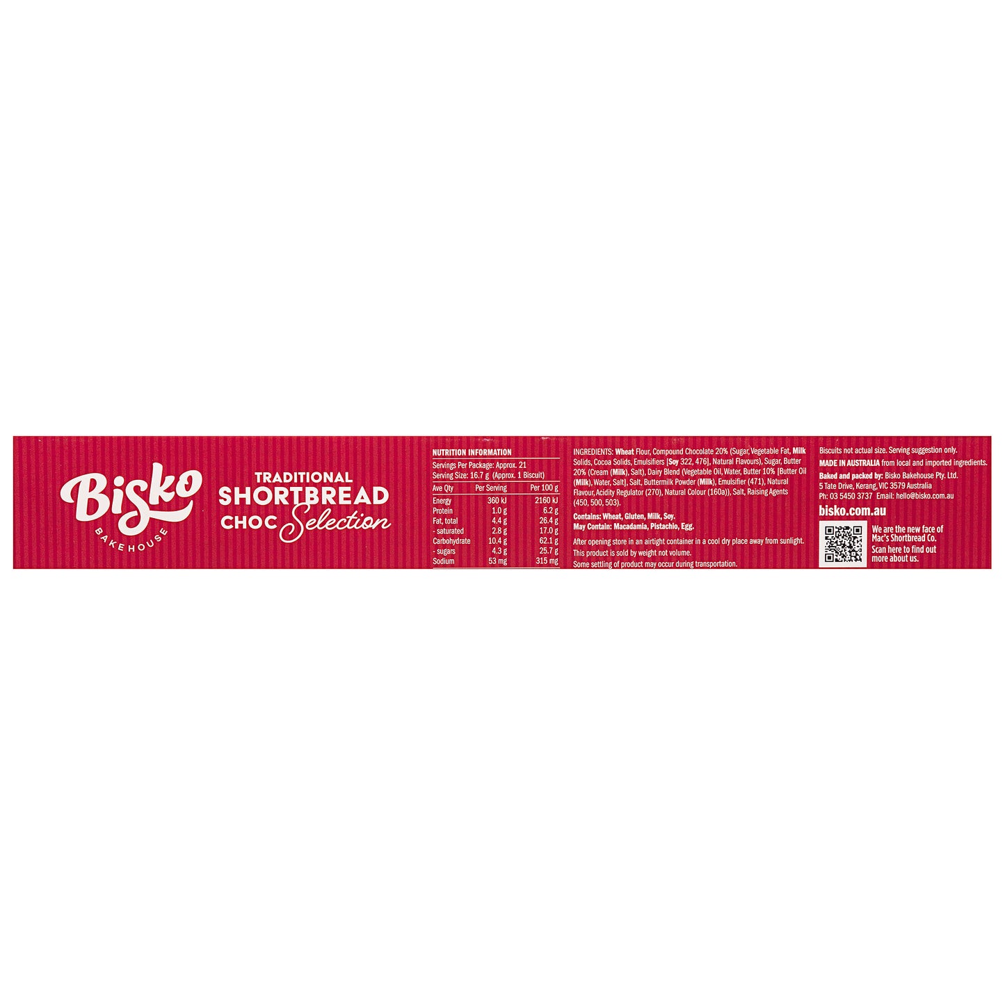 Bisko Choc S/Bread Selection 500g