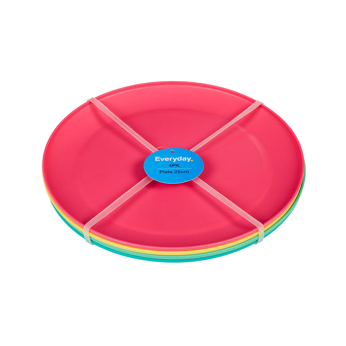 Everyday Plastic Plate 25cm 4pk