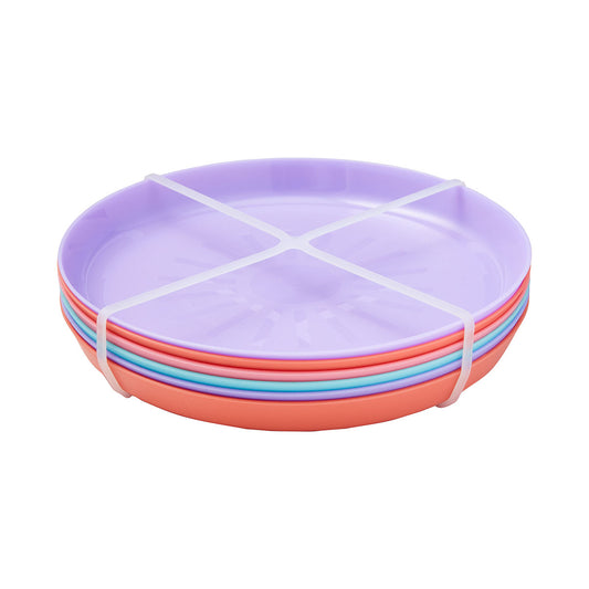Everyday Kids Plate 18cm Plastic 6pk Assorted