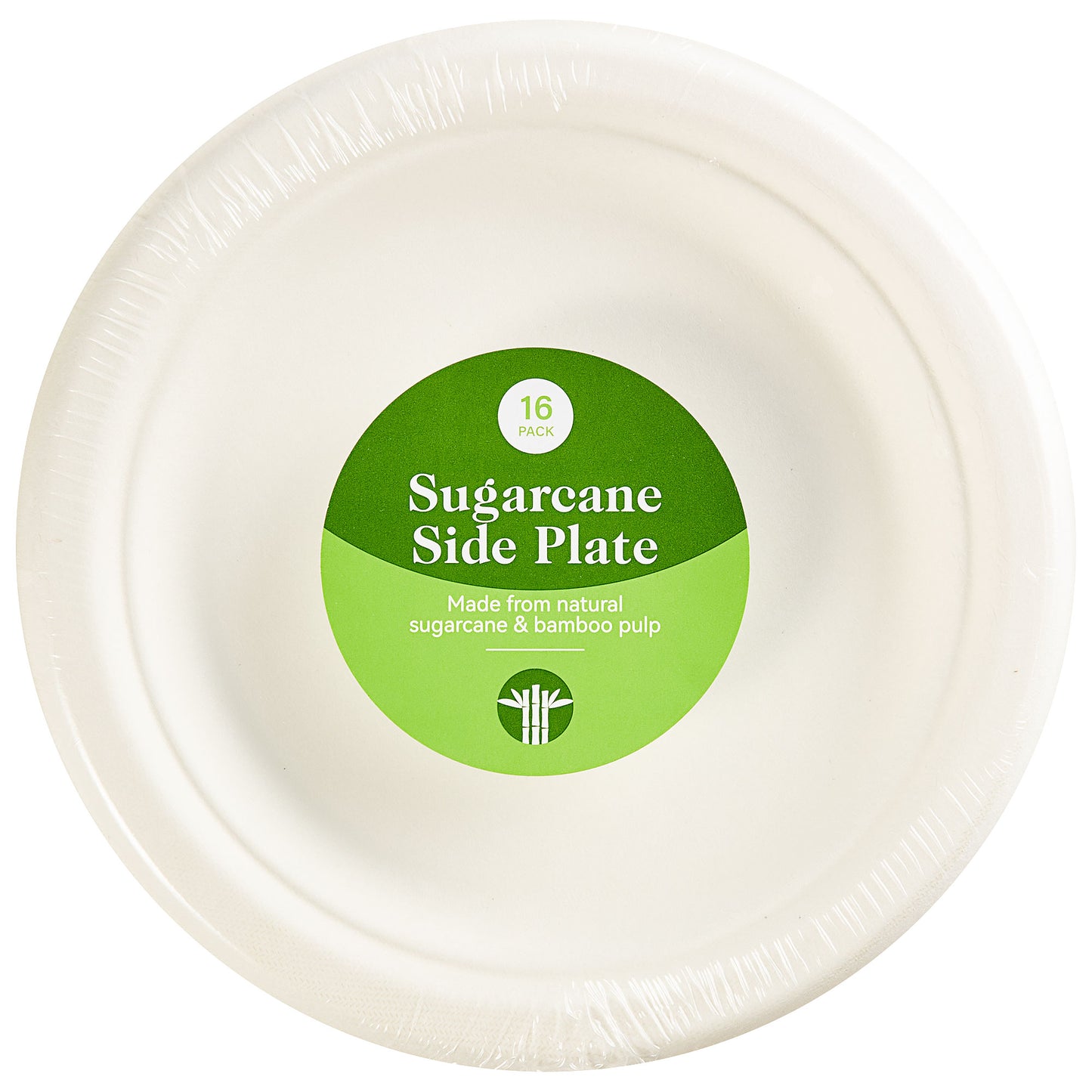 Sugarcane Round Side Plate 16pk