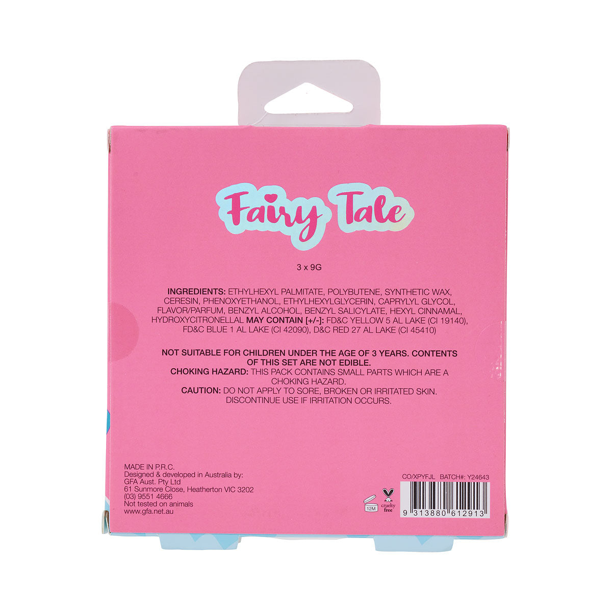 Fairy Tale Jumbo Lip Balm 3pc