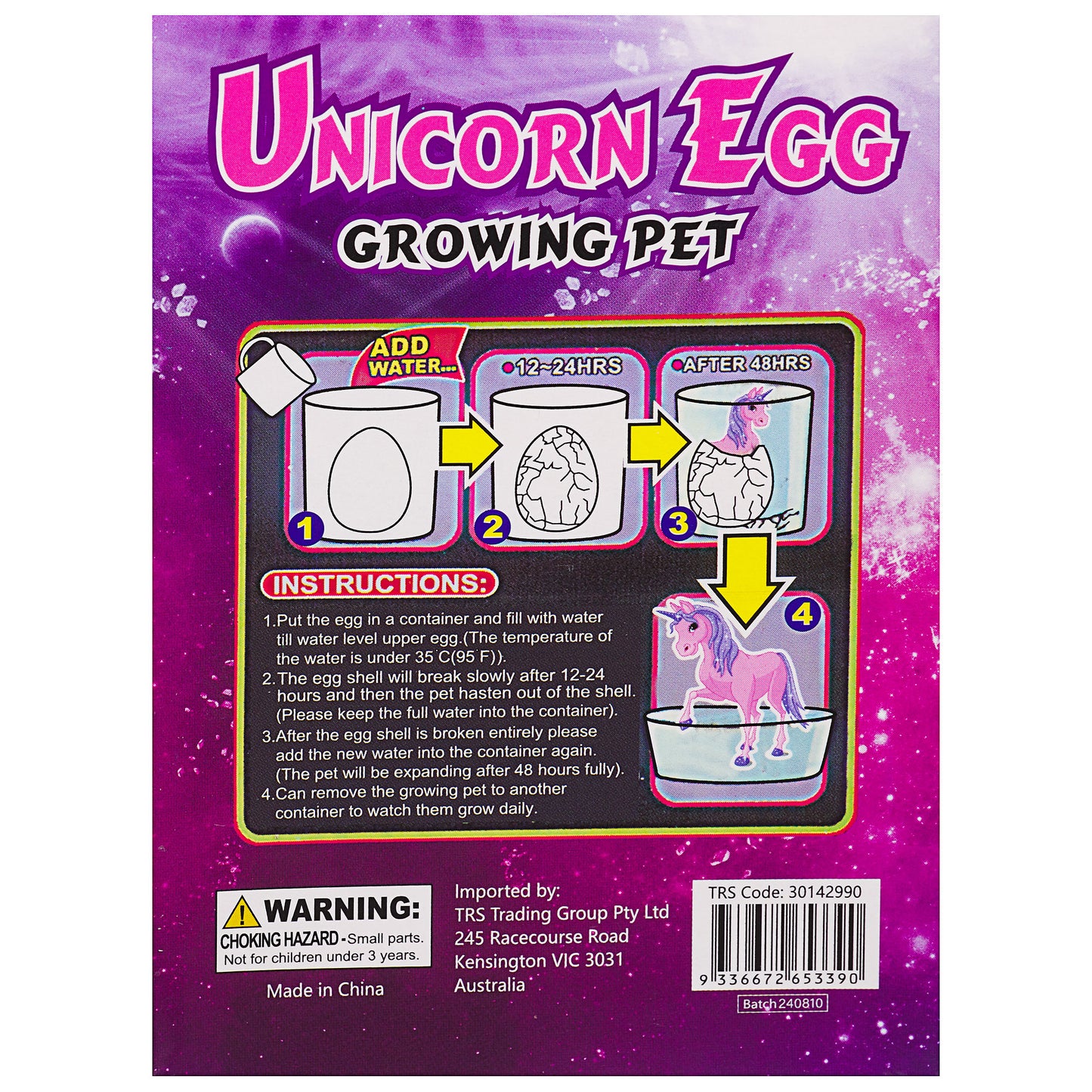 Growing Pet Unicorn Egg