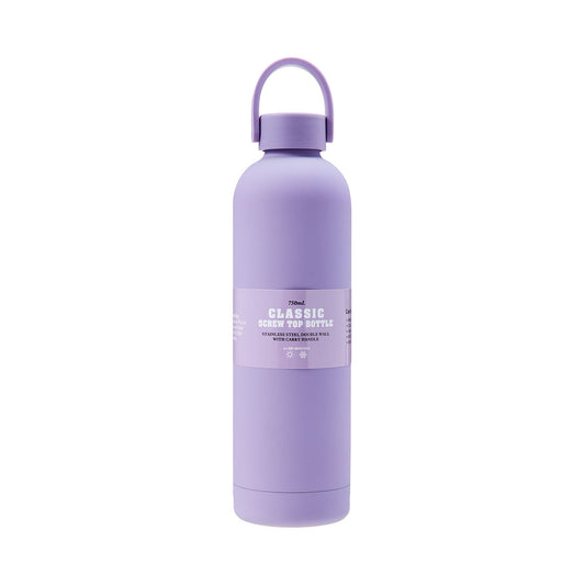Classic Stainless Steel Bottle Screw Top 750mL Assorted