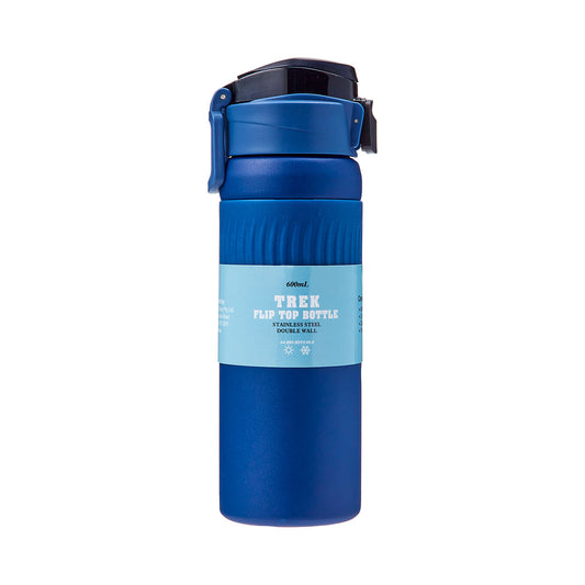 Trek Stainless Steel Bottle Flip Top 600mL Assorted