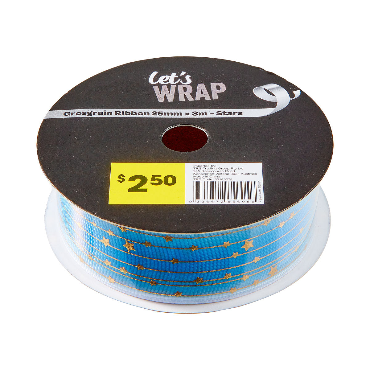 Grosgrain Stars Ribbon Assorted 2.5cm×3m