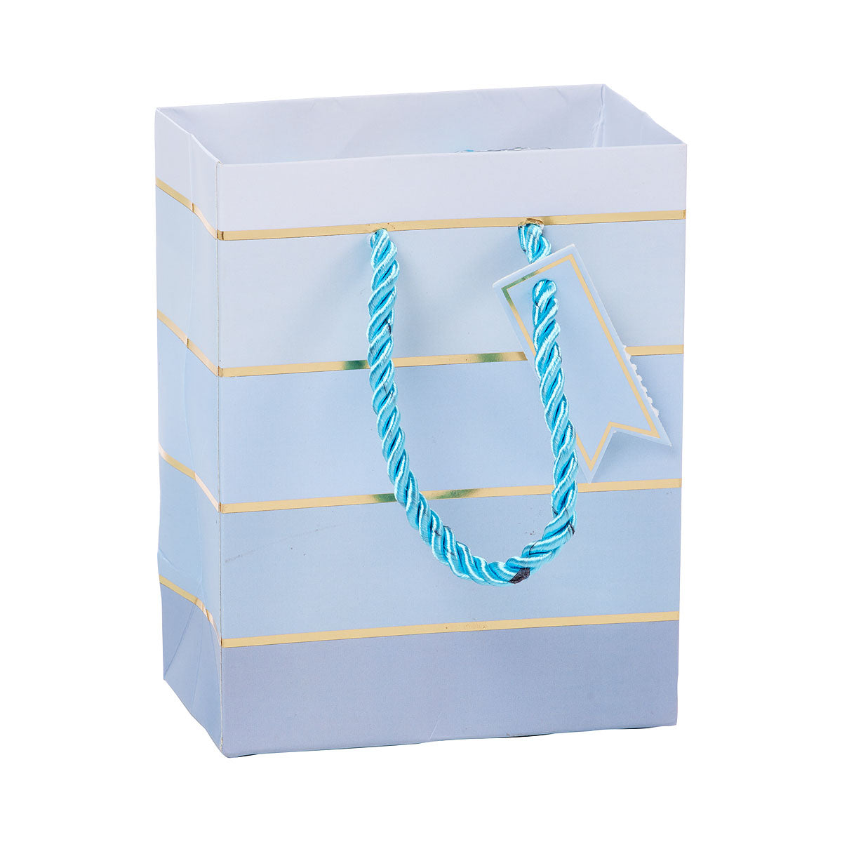 Gift Bag Ombre Foil Stripe Small Assorted