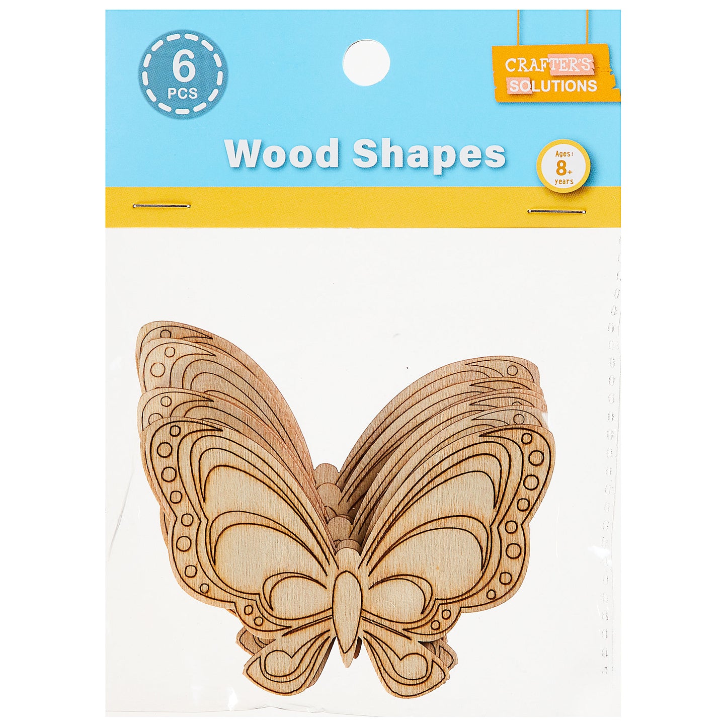 Wood Shapes Assorted 6pce