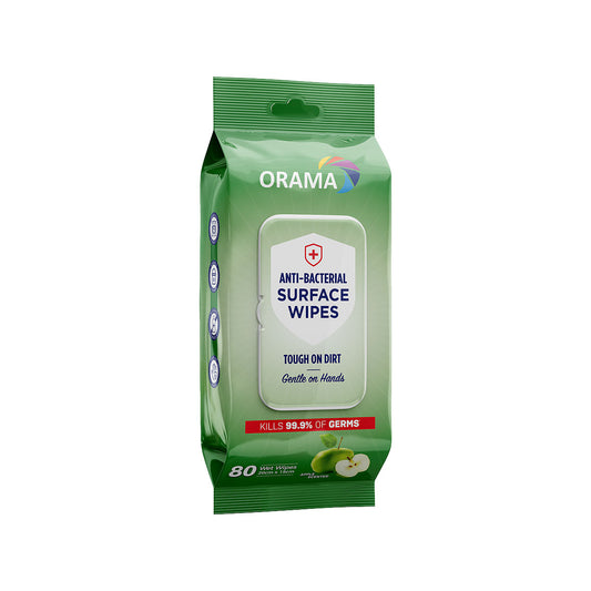 Orama Anti-Bacterial Surface Wipes Apple 80pk