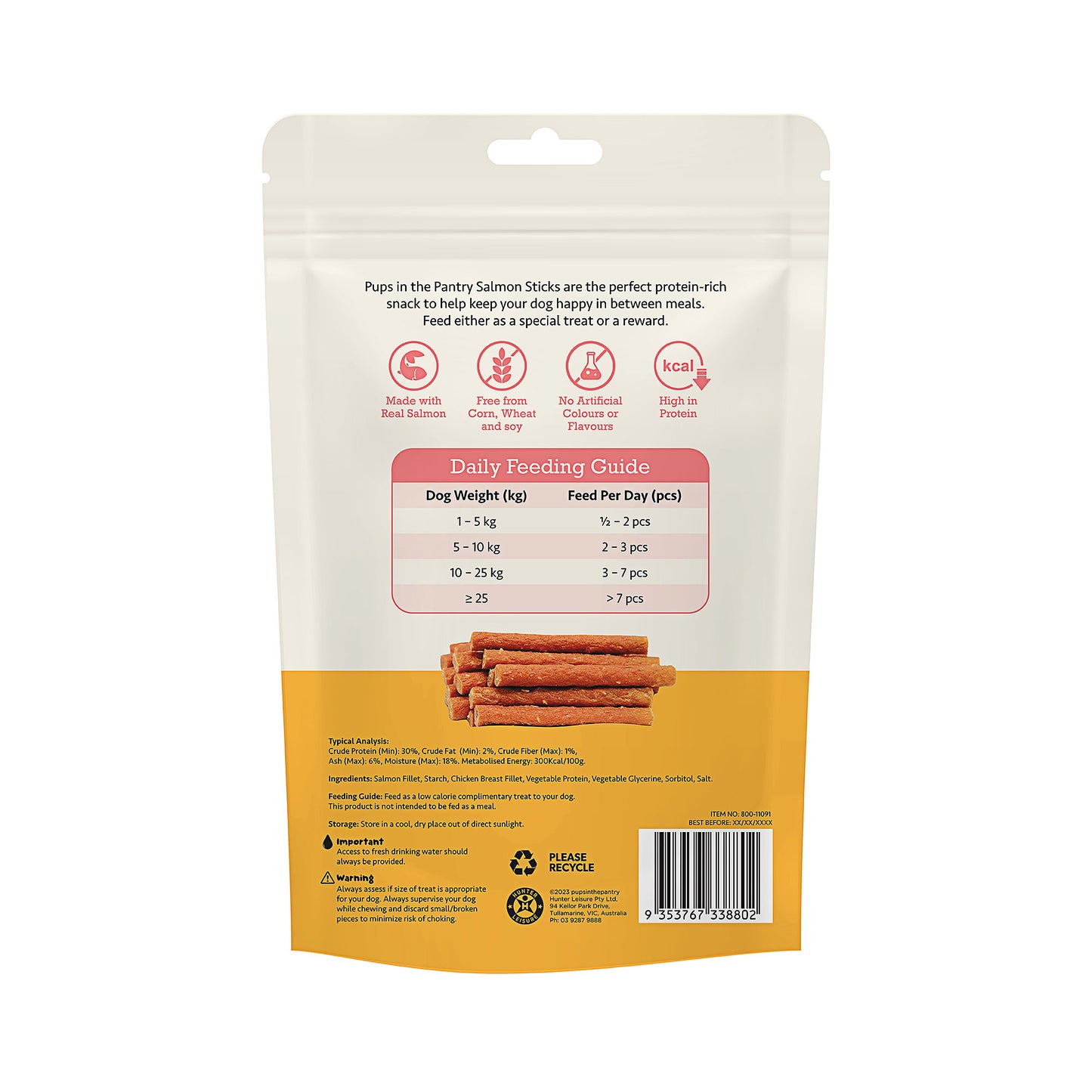 Pups In The Pantry Salmon Sticks 100g