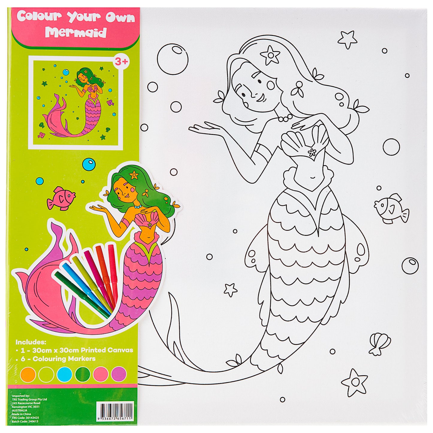 Kids Canvas Colouring Markers Assorted