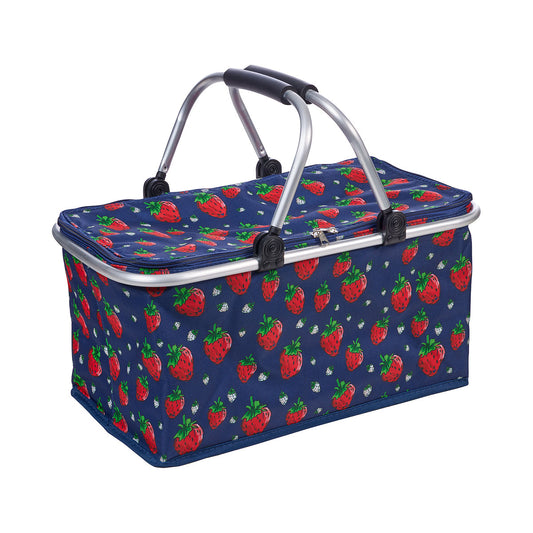 Strawberry Collapsible Picnic Basket