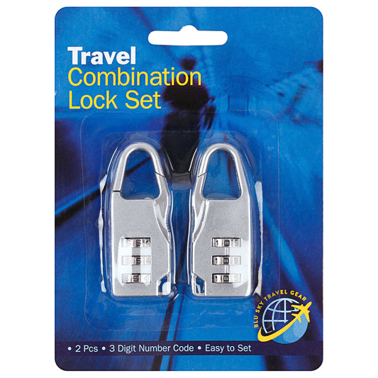 Blu Sky Travel Combination Lock 2pce