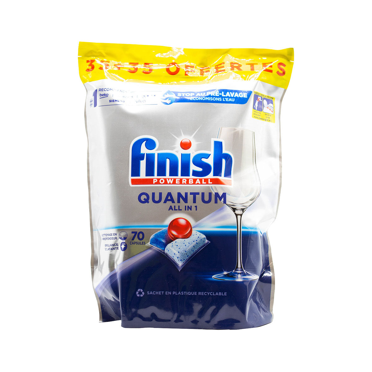 Finish Dishwashing Tablet Quantum All In 1 Reg 70pk