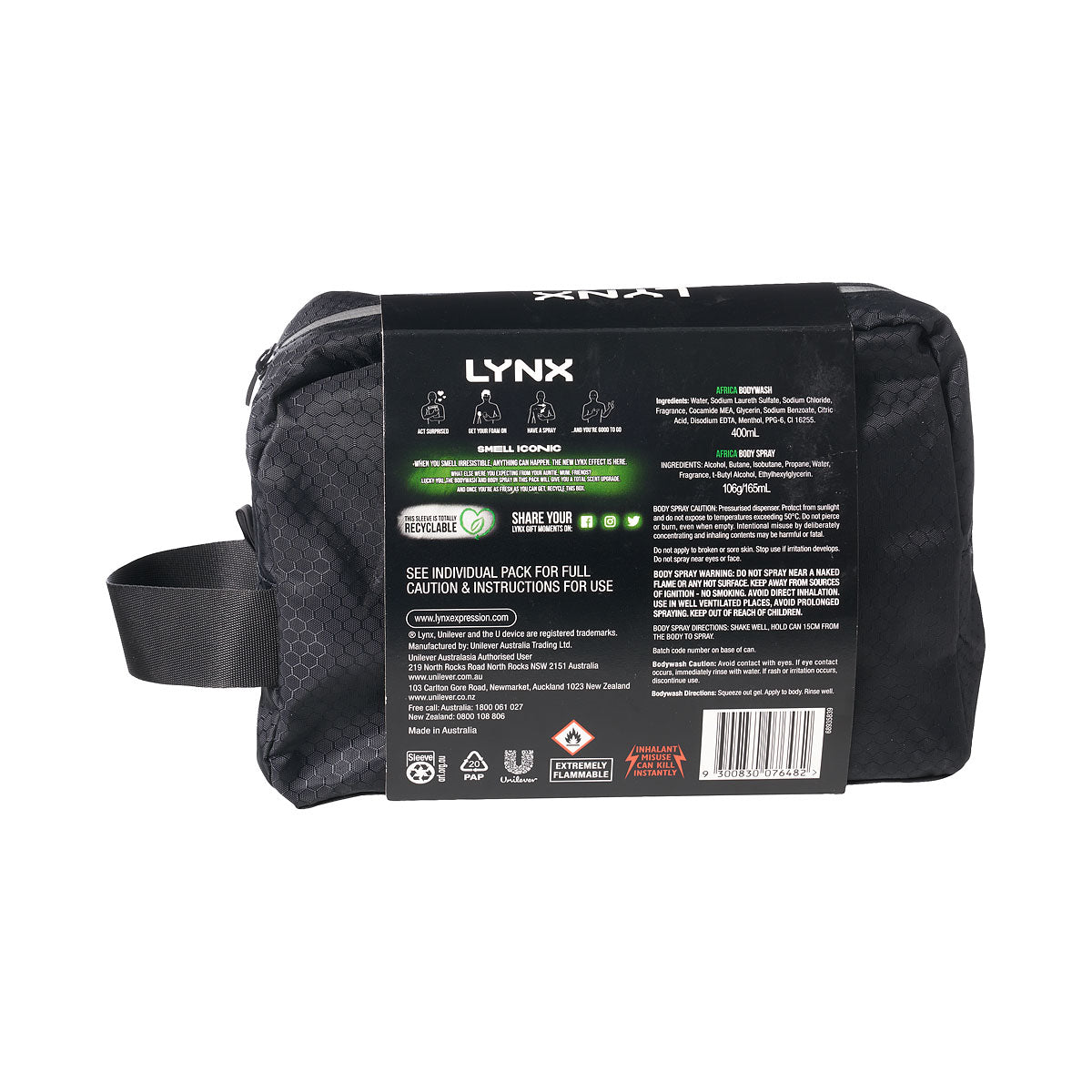 Lynx Africa Body Spray & Wash Set