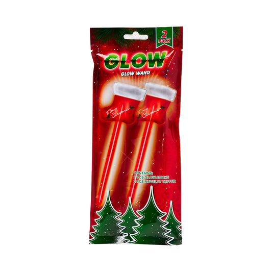 Glow Wand With 3D Shape Topper 2pk Assorted