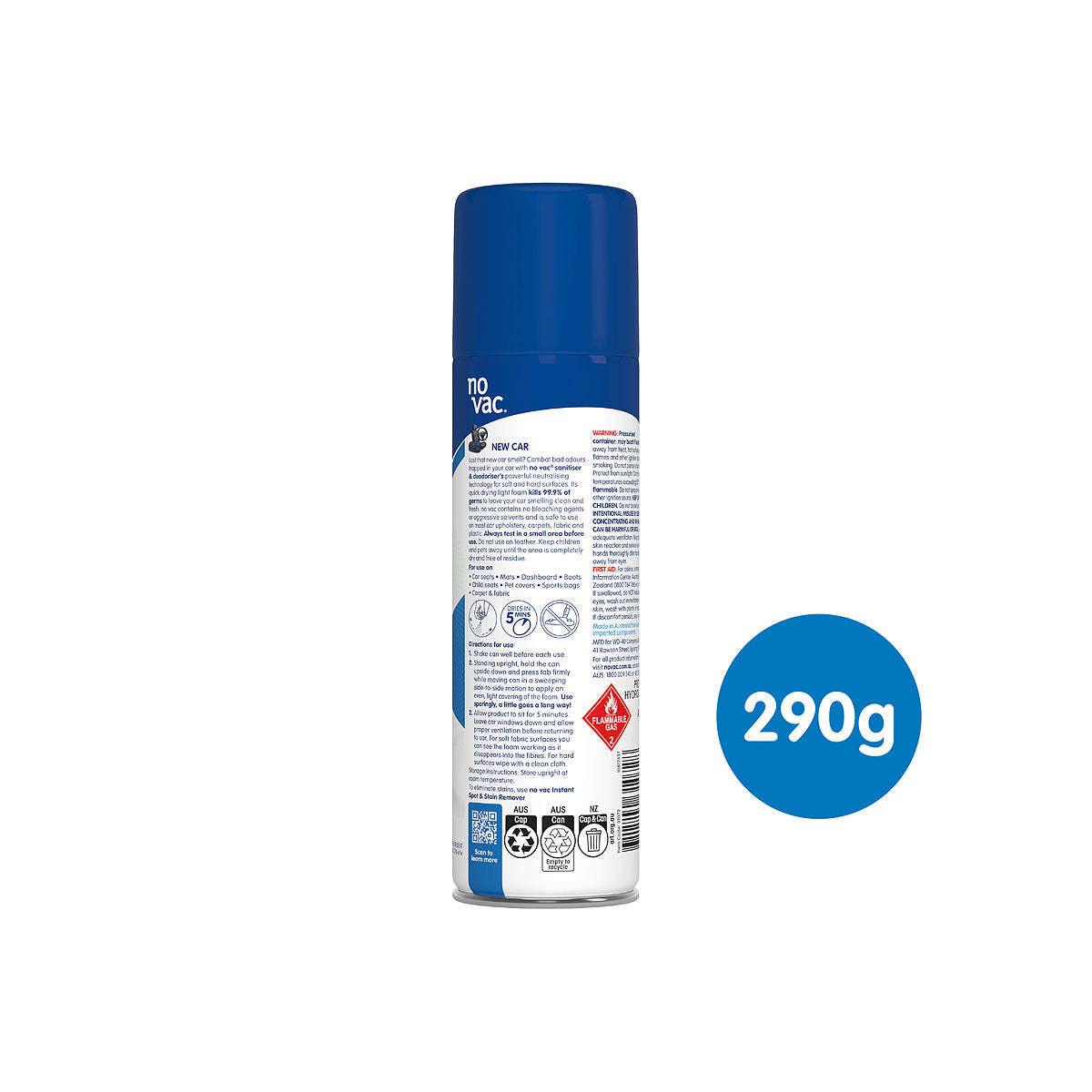 No Vac Car Deodoriser New Car 290g