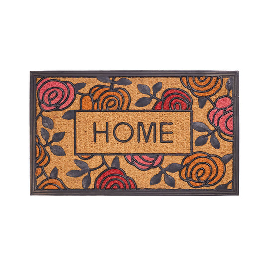 Printed Coir Rubber Door mat 45x75cm Assorted