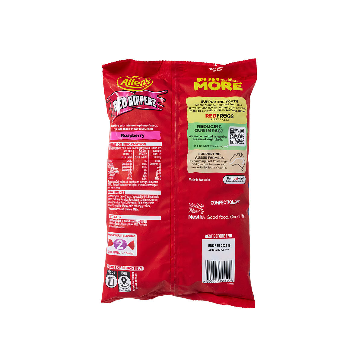 Allen's Red Ripperz 800g