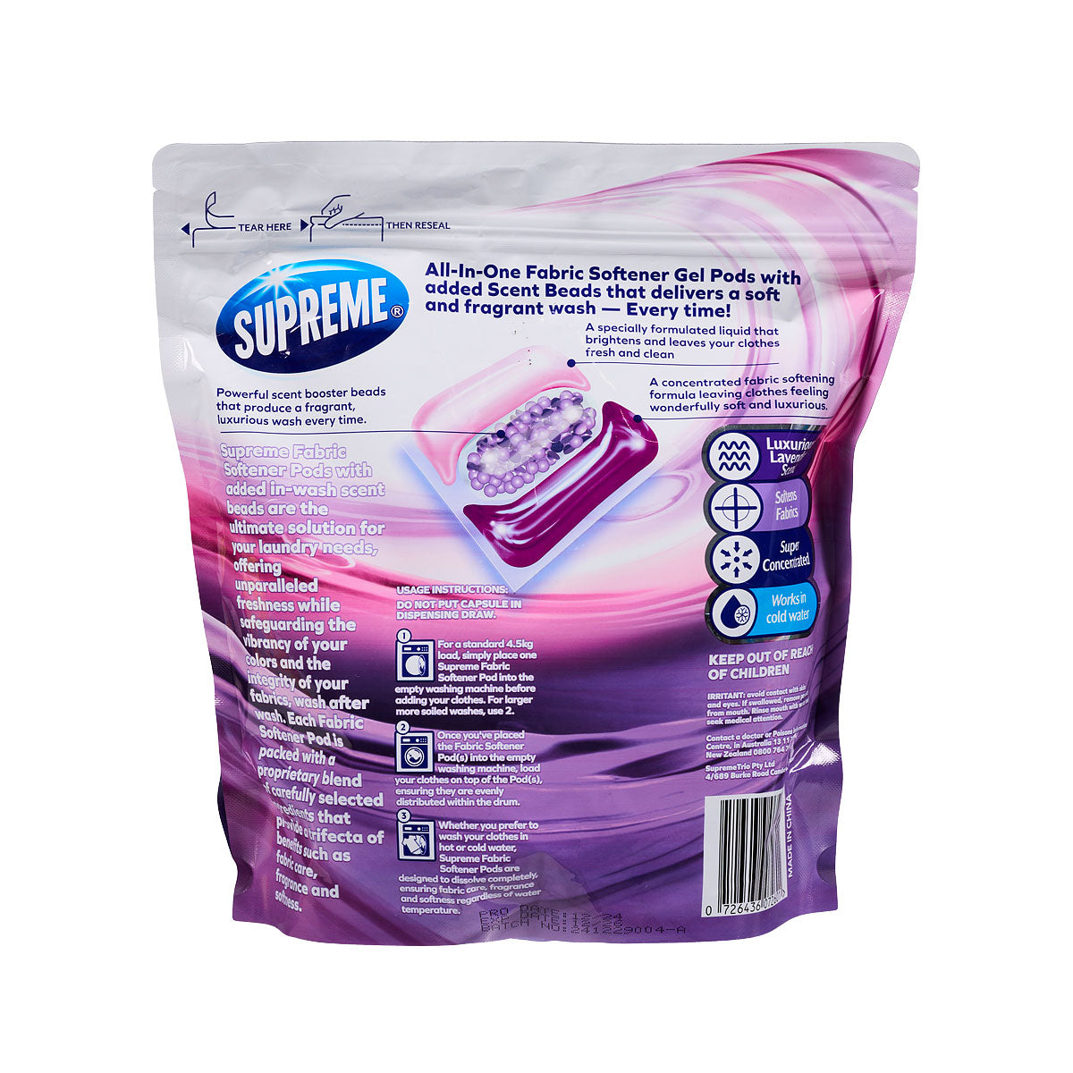Supreme 3 in 1 Fabric Softener 42pk