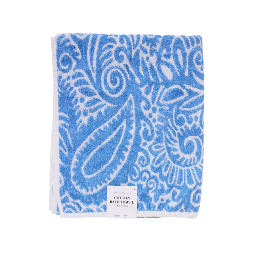 Bath Towel Jacquard Blue 70x130cm